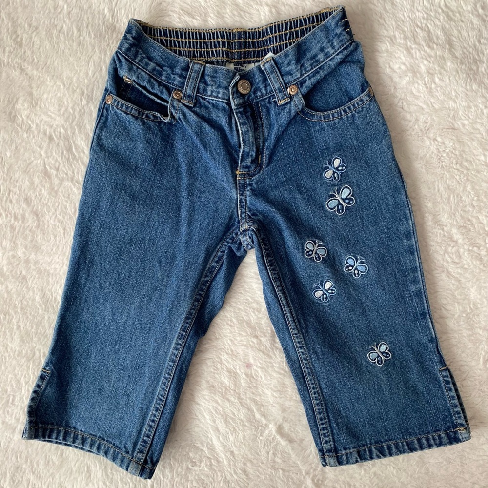 Y2K Vintage Old Navy Girls Butterfly Cropped Jeans / Denim